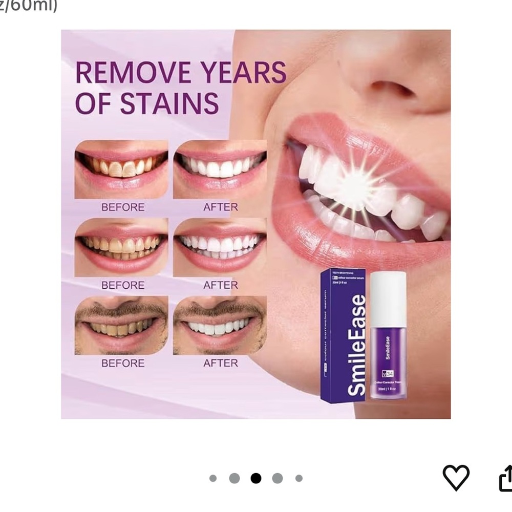 SmileEase Purple Teeth Whitening Toothpaste